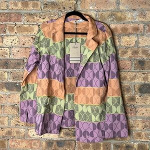 Devotion Twins Cute cotton multi-colored blazer, size S never been worn